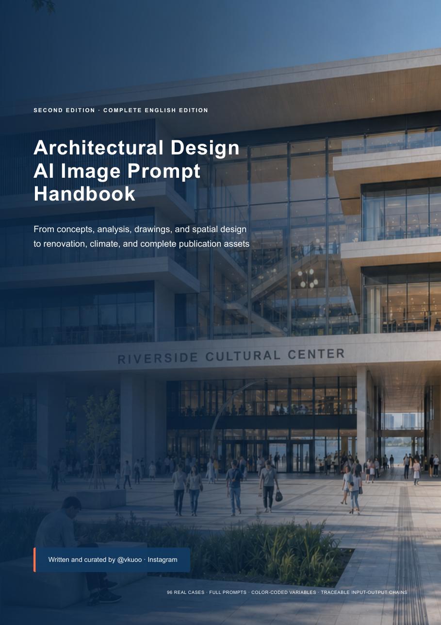 Cover of the Architectural Design AI Image Prompt Handbook, Second Edition